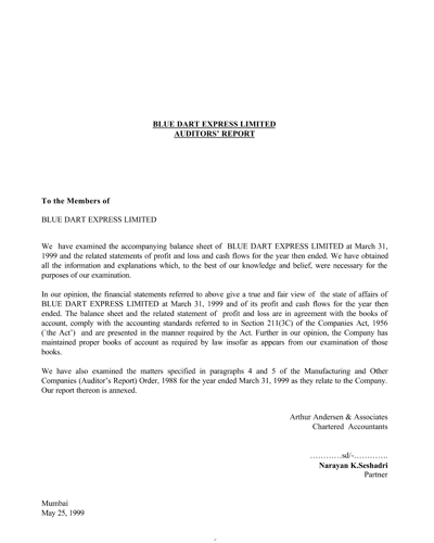 Annual Report 1999